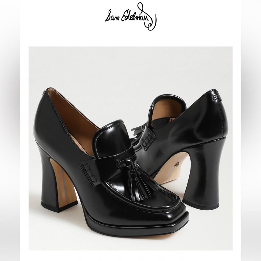 Sam Edelman Black Tassel Heels - Picture 4 of 15